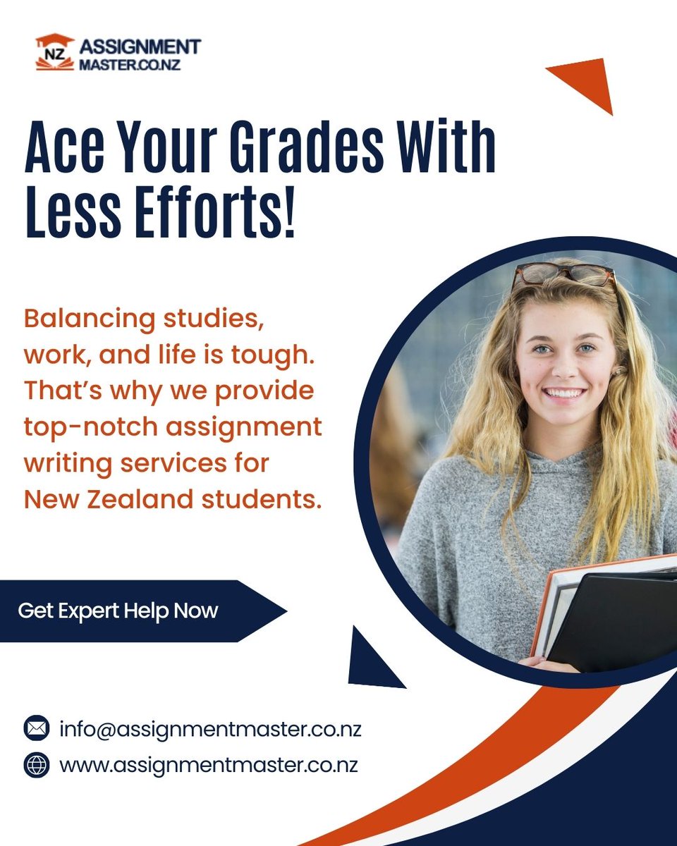 Assignment Master NZ (@nzassignment) on Twitter photo Don’t waste hours completing your complex assignments let our experts do it for you.
DM or email us now and ace your grades the smart way!
info@assignmentmaster.co.nz
#AssignmentMasterNZ #student #study #coursework #essays #businessstudent #medicalstudent #StudyinNewZealand Don’t waste hours completing your complex assignments let our experts do it for you.
DM or email us now and ace your grades the smart way!
info@assignmentmaster.co.nz
#AssignmentMasterNZ #student #study #coursework #essays #businessstudent #medicalstudent #StudyinNewZealand