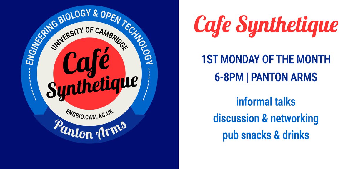 EngBio IRC (@engbioirc) on Twitter photo Hope to see you at Cafe Synthetique on 2 June with talks from Wes Roberston <a href="/CellBiol_MRCLMB/">MRC-LMB Cell Biology</a> 'Synthetic genomics for microbiome reprogramming' and Sonja Blasche <a href="/MRC_TU/">MRC Toxicology Unit</a> <a href="/kiran_r_patil/">Kiran Raosaheb Patil</a> 'Milk kefir🥛 in fermented food applications'
Sign up here 🦠👉 buytickets.at/engineeringbio… Hope to see you at Cafe Synthetique on 2 June with talks from Wes Roberston <a href="/CellBiol_MRCLMB/">MRC-LMB Cell Biology</a> 'Synthetic genomics for microbiome reprogramming' and Sonja Blasche <a href="/MRC_TU/">MRC Toxicology Unit</a> <a href="/kiran_r_patil/">Kiran Raosaheb Patil</a> 'Milk kefir🥛 in fermented food applications'
Sign up here 🦠👉 buytickets.at/engineeringbio…