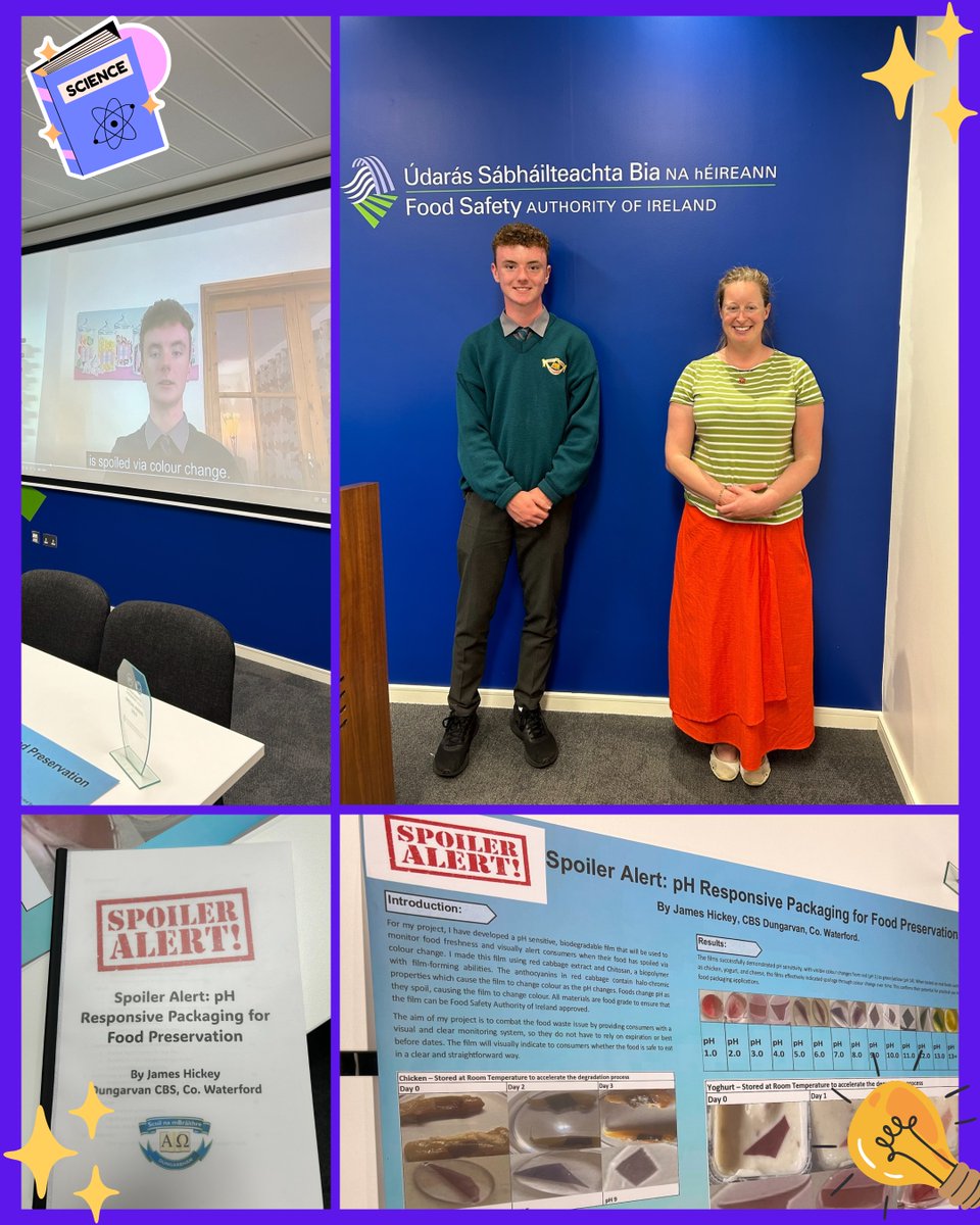 FoodSafetyAuthority (@fsaiinfo) on Twitter photo Yesterday, we welcomed James Hickey & teacher Maria McSweeney from <a href="/cbsdungarvan/">dungarvan cbs</a>! 👏 James won the FSAI award at BTYSTE 2025 with his project on pH Responsive Packaging! 👨🔬✨ #BTYSTE #FutureFoodSafety #FoodWaste #Sustainability #FSAIAward #STEMInnovation Yesterday, we welcomed James Hickey & teacher Maria McSweeney from <a href="/cbsdungarvan/">dungarvan cbs</a>! 👏 James won the FSAI award at BTYSTE 2025 with his project on pH Responsive Packaging! 👨🔬✨ #BTYSTE #FutureFoodSafety #FoodWaste #Sustainability #FSAIAward #STEMInnovation