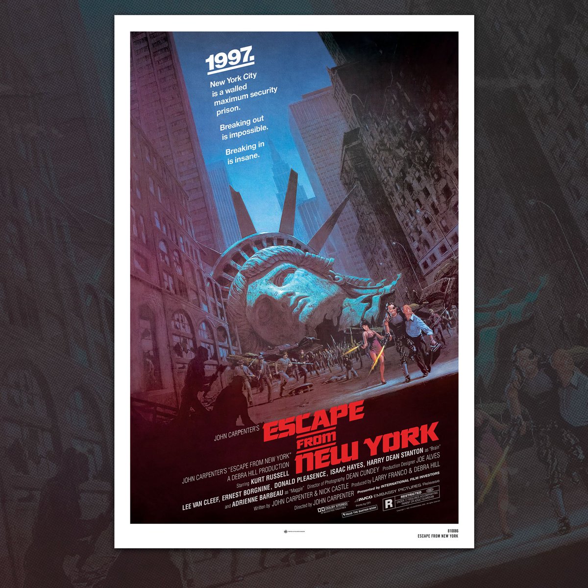 To accompany the Vice Press Home Video release of John Carpenter’s Escape From New York today, we also have new posters from Phantom City Creative, along with the original one-sheet poster, fully remastered by Matt Ferguson.

Available 6pm UK time today at Vice-Press.com