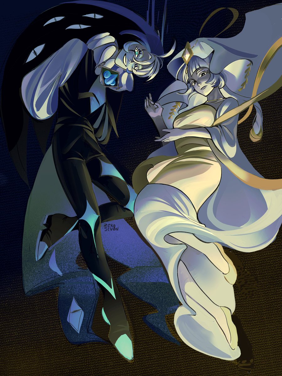 blue eyes x black eyes stare duo #cookierunkingdom #cookierun #shadowmilkcookie #mysticflourcookie