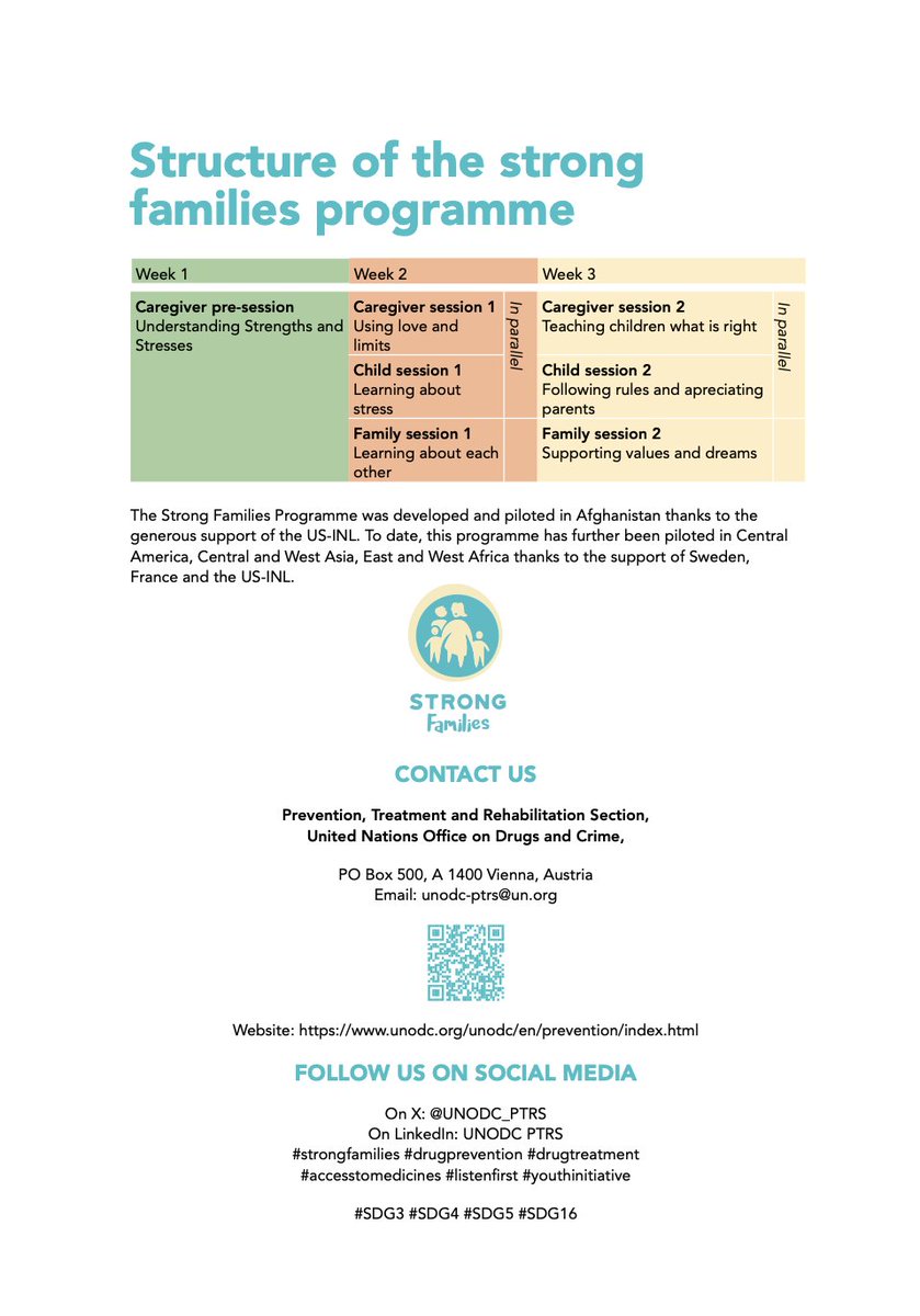 UNODC Prevention Treatment Rehabilitation Section (@unodc_ptrs) on Twitter photo In fragile settings, support matters most.
<a href="/UNODC/">UN Office on Drugs & Crime</a>’s #StrongFamilies programme helps caregivers under stress build resilience, strengthen parenting and improve child wellbeing.
This #DayOfFamilies, we honour families showing up—for each other.
🔗unodc.org/unodc/en/preve… In fragile settings, support matters most.
<a href="/UNODC/">UN Office on Drugs & Crime</a>’s #StrongFamilies programme helps caregivers under stress build resilience, strengthen parenting and improve child wellbeing.
This #DayOfFamilies, we honour families showing up—for each other.
🔗unodc.org/unodc/en/preve…