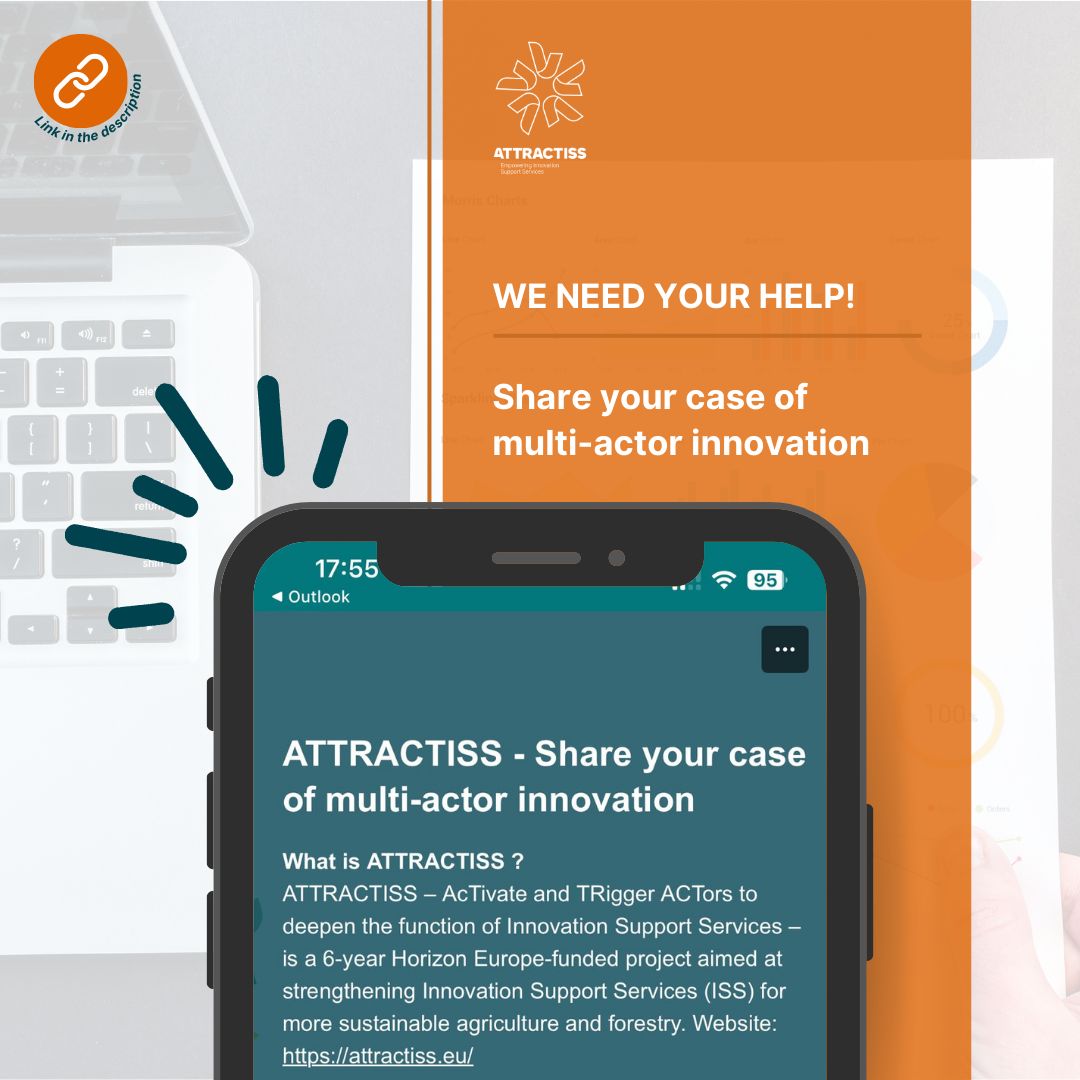 🌿 Got a collaborative innovation project in agri or forestry?

ATTRACTISS wants to hear from you! Share your case and:
✅ Connect with other innovators
✅ Access the ATTRACTISS forum on AKISConnect.eu

📝 Get involved: buff.ly/bu4Q5bj!

#Innovation #ATTRACTISS