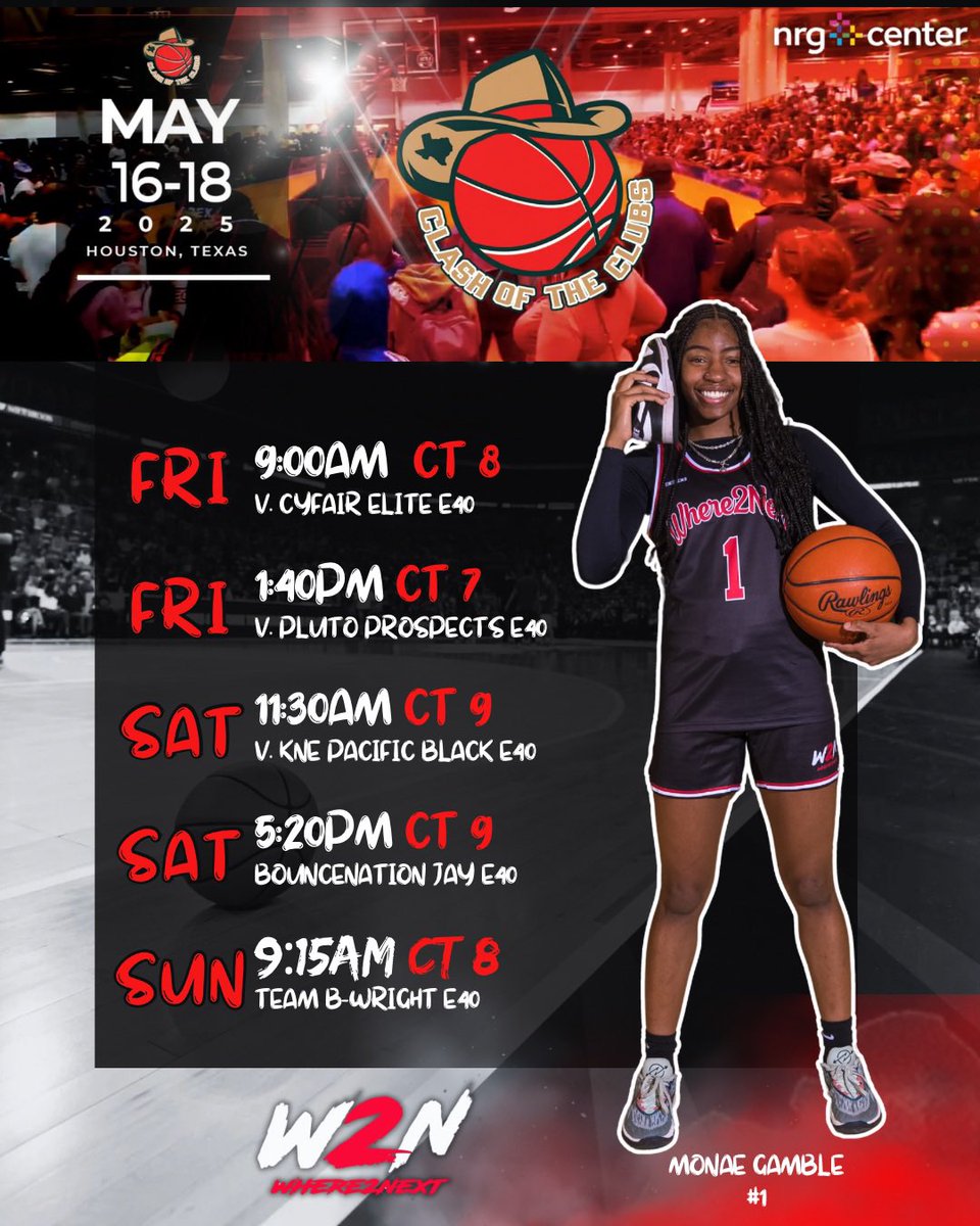 My schedule for the clash of clubs