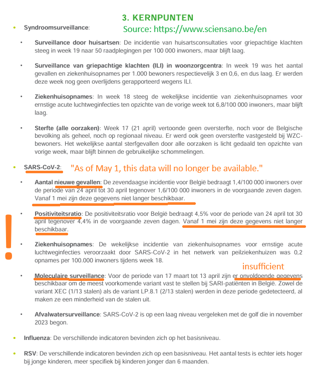 HarrySpoelstra's tweet image. BREAKING: Belgium has just torpedoed C0VID-19 surveillance:

- New C19 cases
- PCR positivity rates
- Rt
"As of May 1, these data will no longer be available", explaining the recent lack of dashboard updates!

 Note: they do mention a possible different update for june 11th!!! 😲