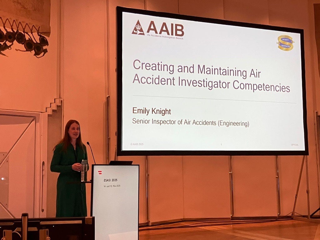 The AAIB was pleased to participate in the ESASI 2025 seminar in Vienna yesterday, hosted by our colleagues at the Austrian SIA. This key event brings together industry experts from across Europe to share knowledge and drive continuous improvement in #AviationSafety