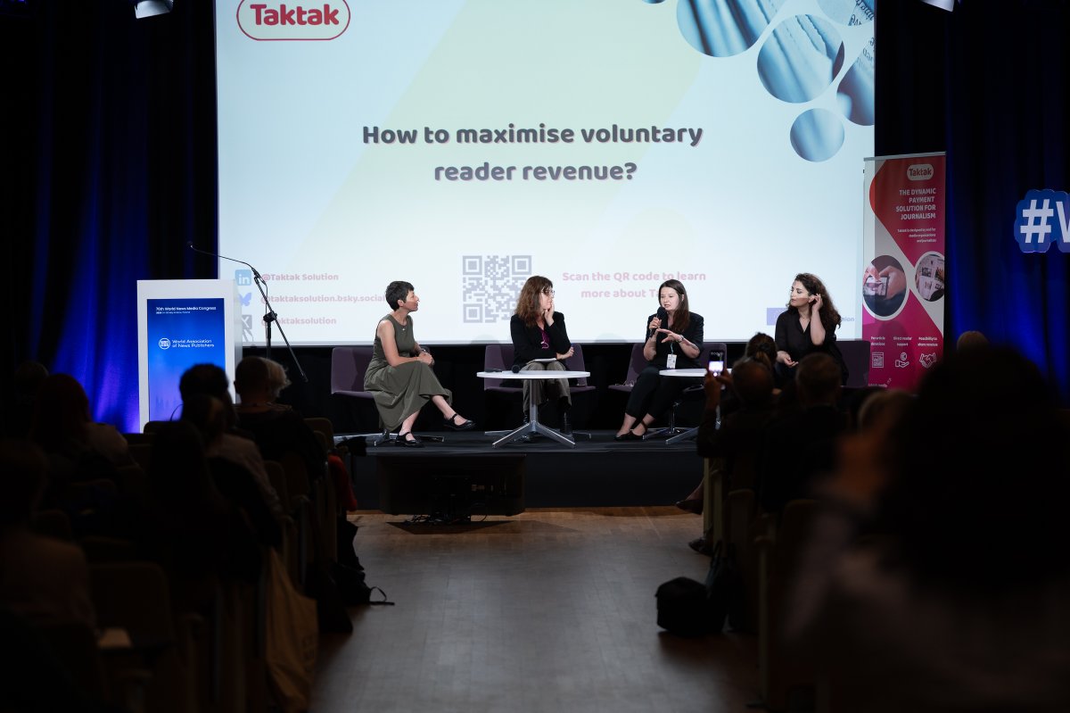 ✨ Last week, the WAN-IFRA World News Media Congress kicked-off with a session exploring how to maximize voluntary reader revenue organized by Taktak!

➡️ 4 takeaways to turn readers into (financial) supporters: lnkd.in/exqNa9DV

#Taktaksolution #mediarevenue