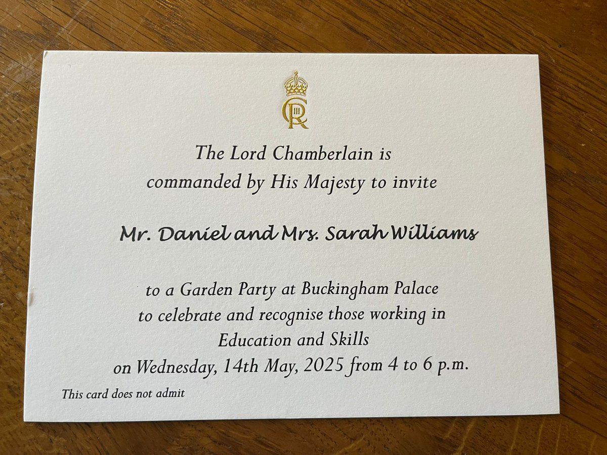 We are so proud of our amazing Chair of Trustees, Sarah Williams, for being recognised for her contributions towards education, as nominated by the Regional Director.  Well done Sarah and hope you had an amazing time.