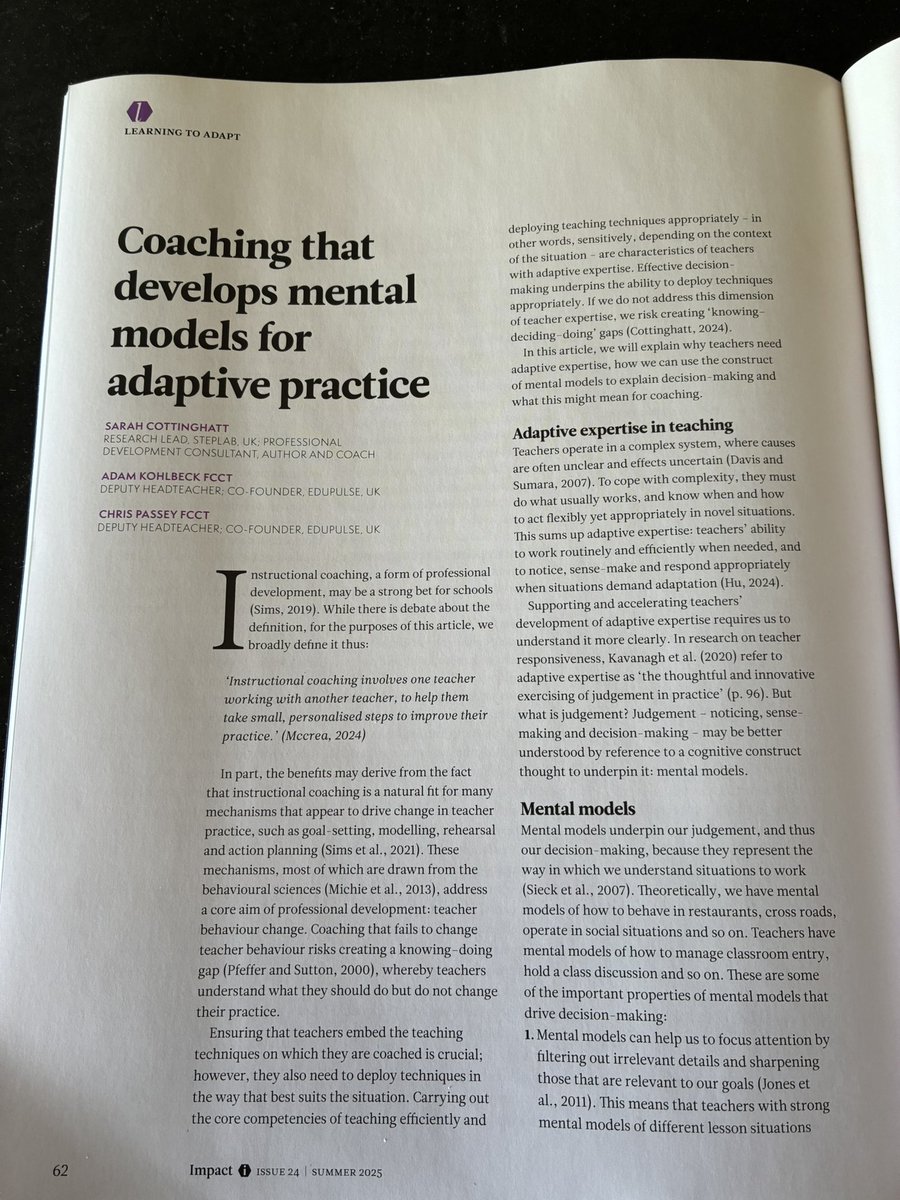 John Hough (@jlhough91_lee) on Twitter photo Great to see <a href="/SCottinghatt/">Sarah Cottinghatt</a>’s article on adaptive practice in the <a href="/CharteredColl/">Chartered College of Teaching</a> recent Impact issue. Much needed focus on inclusion 💪 Great to see <a href="/SCottinghatt/">Sarah Cottinghatt</a>’s article on adaptive practice in the <a href="/CharteredColl/">Chartered College of Teaching</a> recent Impact issue. Much needed focus on inclusion 💪
