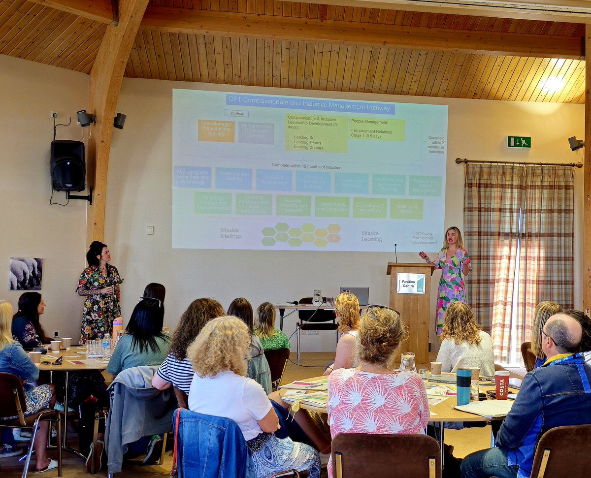And we're off again! 2nd launch of our CFT's Manager's and Leader's Pathway. Board endorsement from Margaret and Sarah to emphasise how much our managers matter to us. We're also delighted to welcome partners from Healthy Cornwall, Unison, GMB and Cornwall Libraries.