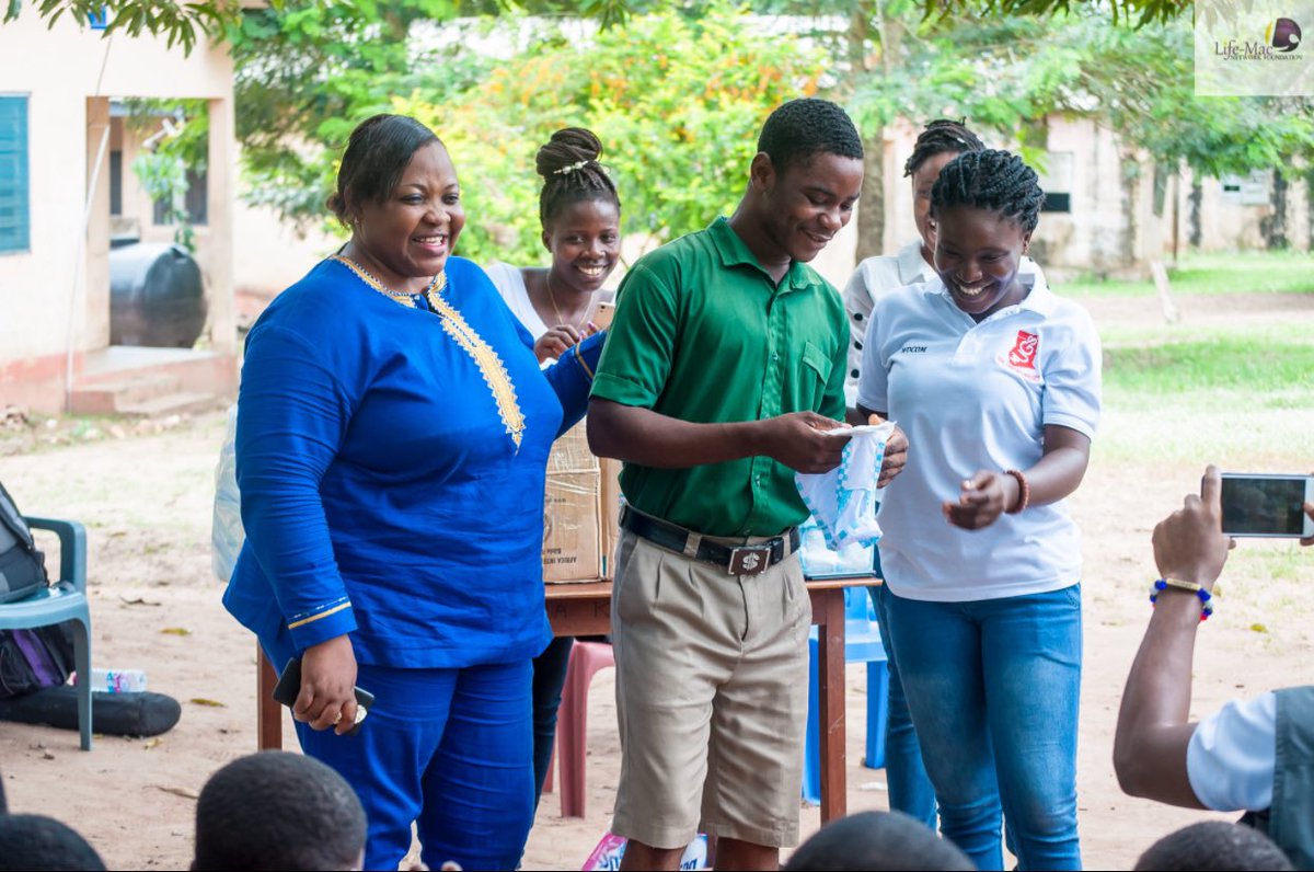 LifeMacAfrica's tweet photo. In some communities, #girls miss school or risk their safety due to lack of sanitary pads. 

Through the #Nyornuvi Project, we’ve provided support, and now, with the #RedAndBrave Project, we’ll produce #pads locally to keep girls safe &amp; in #school. 

#SDG5 #LIFEMACAfrica #RRC https://t.co/OcdtFGnZFH