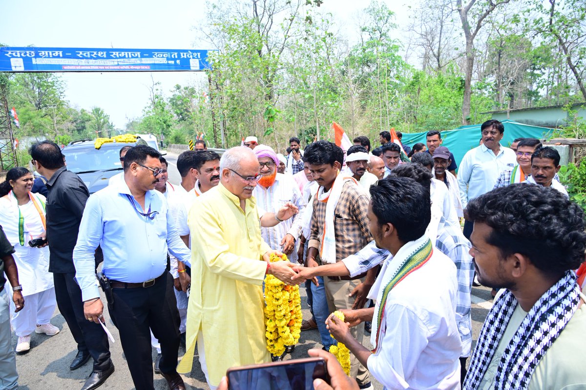 आज भोपालपटनम, बीजापुर में कांग्रेसजनों द्वारा आत्मीय स्वागत हेतु सहृदय आभार।