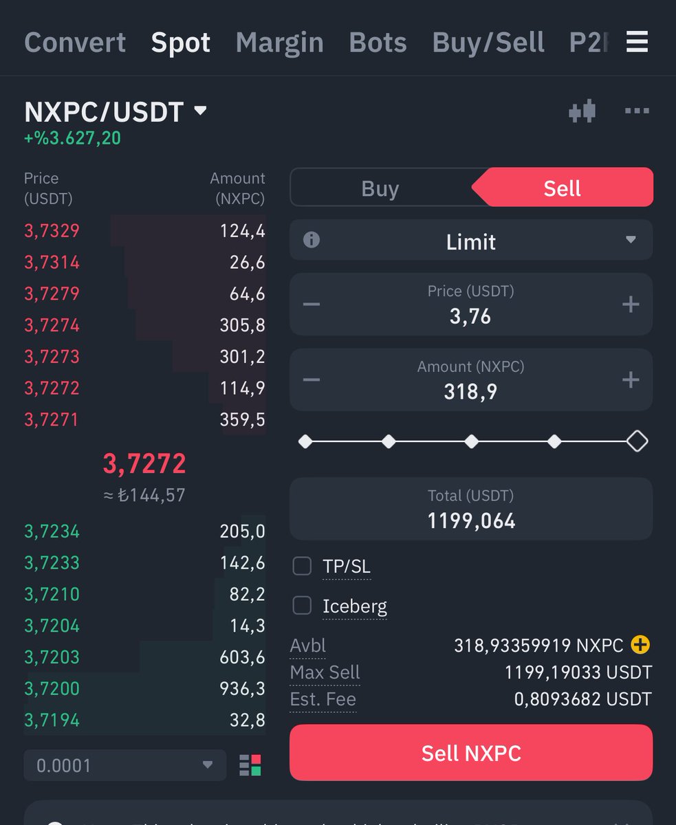 🫶🏻Farkında bile değildim…

Yine temettü gelmiş sırf  #BNB tuttuğum için. 🪂

🍀Üstelik diğer arzlara göre eskiyi hatırlatan bir oranda oransal dağıtım olmuş $NXPC (Nexpace) için:

185 BNBye karşılık havadan 1200$🚀

Benim gibi zaten BNB taşıyanlar için bedavadan para! 💰