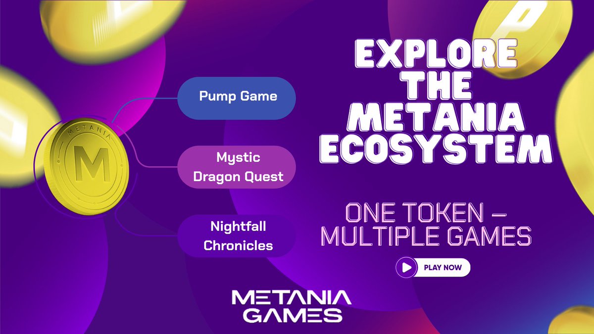🎮 Explore the Metania Ecosystem
Welcome to the future of Web3 gaming—powered entirely by $METANIA. 🪙
Here’s how players, not developers, fuel a seamless and rewarding experience:
🔗 One Token – Multiple Games
$METANIA is the core utility token used across all our games — from