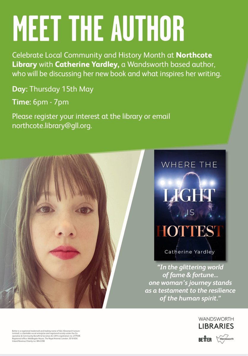 Northcote Library (@northcotelibra1) on Twitter photo Meet #Wandsworth based author Catherine Yardley tonight <a href="/NorthcoteLibra1/">Northcote Library</a> as part of #LocalCommunityandHistoryMonth. Free, join us from 6pm! Meet #Wandsworth based author Catherine Yardley tonight <a href="/NorthcoteLibra1/">Northcote Library</a> as part of #LocalCommunityandHistoryMonth. Free, join us from 6pm!