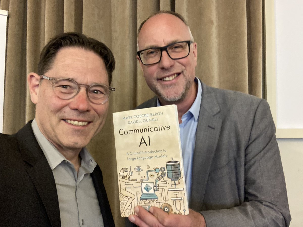 David J. Gunkel (@david_gunkel) on Twitter photo The "Communicative #AI" book launch in Prague 🇨🇿 went extremely well. Really good turnout with insightful and interesting questions/comments from those in attendance. Our thanks to <a href="/TomasHribek/">TomasHribek</a> for organizing the event. <a href="/politybooks/">Polity</a> <a href="/MCoeckelbergh/">Mark Coeckelbergh</a>
politybooks.com/bookdetail?boo… The "Communicative #AI" book launch in Prague 🇨🇿 went extremely well. Really good turnout with insightful and interesting questions/comments from those in attendance. Our thanks to <a href="/TomasHribek/">TomasHribek</a> for organizing the event. <a href="/politybooks/">Polity</a> <a href="/MCoeckelbergh/">Mark Coeckelbergh</a>
politybooks.com/bookdetail?boo…