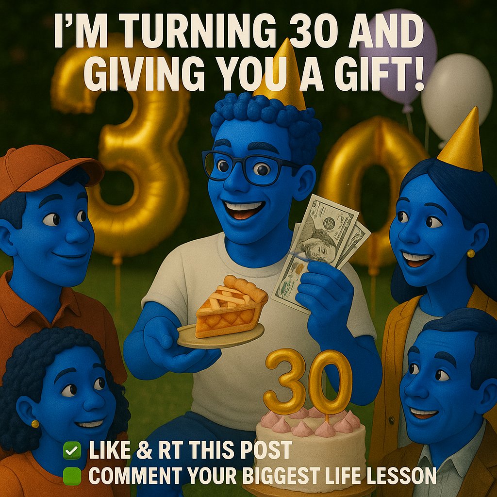 TLDR, I’m turning 30 and giving YOU a gift! 

To celebrate, I'm giving away $100 to 5 lucky winners ($20 each)! 🥳💸

How to enter:

✅ Like &amp; RT this post
💬 Comment your biggest life lesson 
(be it bad &amp; good, let's learn from others!)

Winners announced on May 20, 2025 – let’s