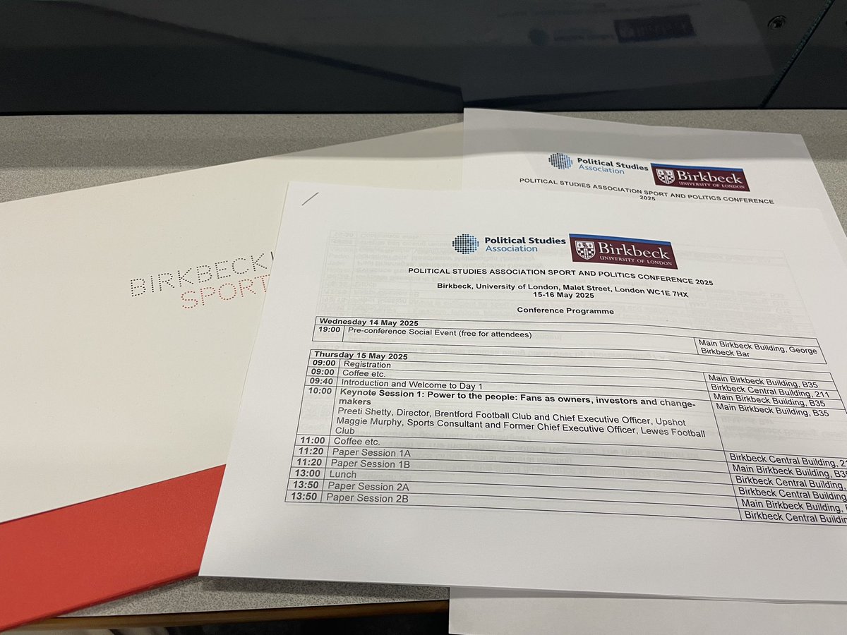Underway at the Political Studies Association (PSA) Sport and Politics Conference 2025.