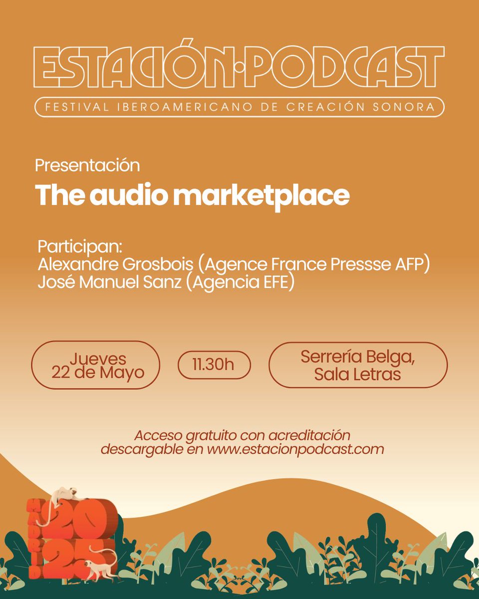 ¿Estarás en Madrid para el festival Estación Podcast? Si es así, ¡te esperamos el próximo jueves en el Espacio Cultural Serrería Belga!