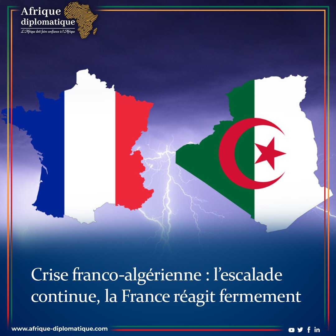AFRIQUEDIPLOMAT's tweet image. Face à l’escalade des tensions franco-algériennes, la France a tenu sa promesse de réagir immédiatement en expulsant du territoire les agents algériens détenteurs de passeports diplomatiques sans visa.
👉 : afrique-diplomatique.com/crise-franco-a…
#Algérie #Crise #tensions #AfriqueDiplomatique