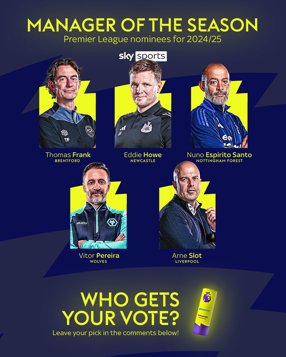 The nominees for the 2024/25 Barclays Manager of the Season! 👊

Who do you think should win? 🏆