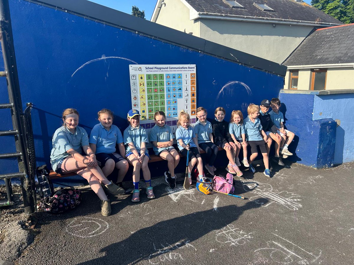 Do you like our new goals?! Thanks to Peadar Fahy, Cappamore for such efficient service.  A second smaller set is on the way for younger pupils. We also got new outdoor bench seating. All from recent fundraising efforts.

All being put to good use!
