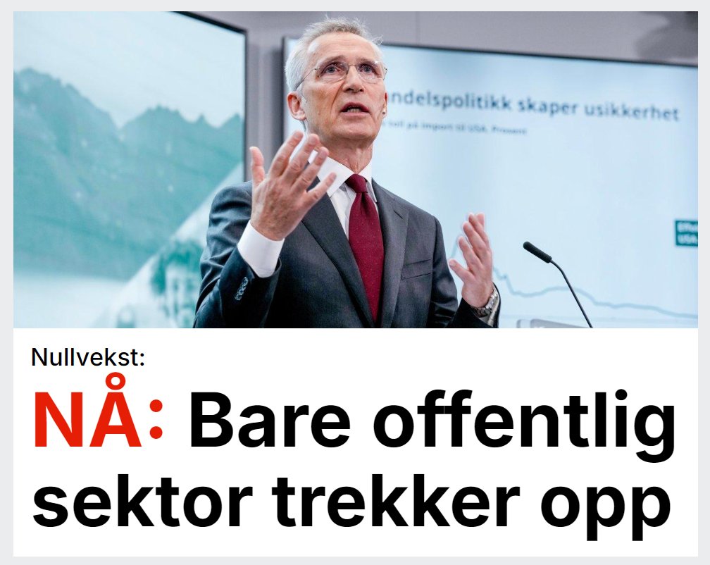 Hvorfor blir avisene overrasket? 
Denne regjeringen har tvunget så mange verdiskapere ut av landet. Har ødelagt innovasjonsmiljøet. Skapt inflasjon. Investerer i fremtidig kollaps av Norsk eksport.
Absolutt intet positivt.
#Norge #Aksjer #FinTwitt