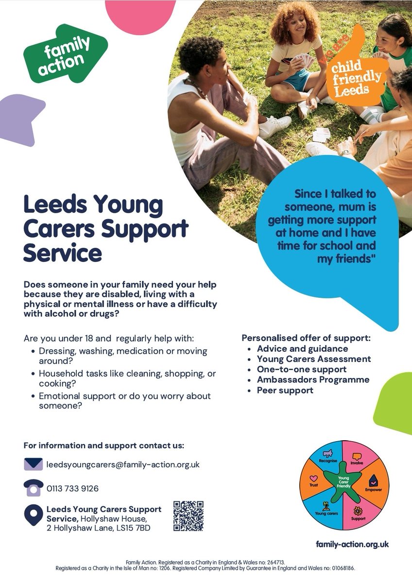 Leeds Youth Service (East North East) (@youthserviceene) on Twitter photo Fab new posters & leaflets to highlight how to get involved/get support from #Leeds #YoungCarers Support Service <a href="/family_action/">Family Action</a>
#LeedsYouthService are proud to be recognised as #YoungCarers Friendly service
#Youthwork
#Partnership Fab new posters & leaflets to highlight how to get involved/get support from #Leeds #YoungCarers Support Service <a href="/family_action/">Family Action</a>
#LeedsYouthService are proud to be recognised as #YoungCarers Friendly service
#Youthwork
#Partnership