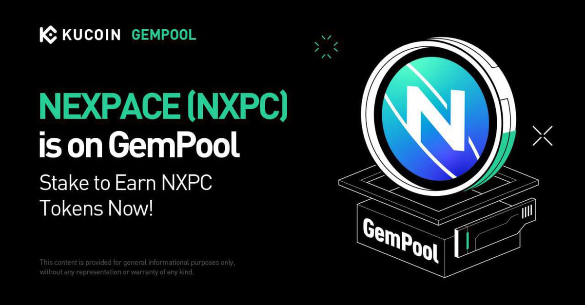 $NXPC is gaining serious traction — and it’s a strong example of what we’re building with <a href="/kucoincom/">KuCoin</a>  GemPool: a gateway to discover high-potential projects and get rewarded for staking. Stake. Earn. Grow.

💰 Earn up to 670% APY with KCS
🆕 New users can get 320% APY with USDT