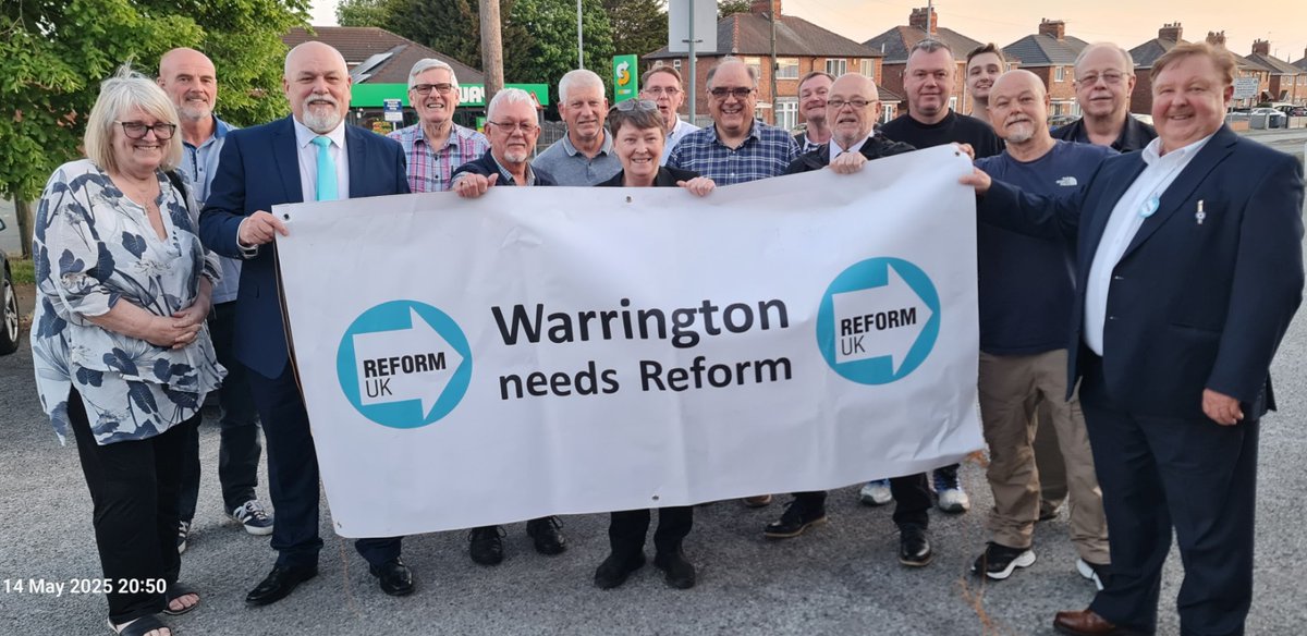 Reform UK Warrington Branch is growing quickly having only been formed 9 weeks ago - over 1700 members now.... Brilliant meeting last night. <a href="/warringtonworld/">warrington-worldwide</a> <a href="/warringtonnews/">Warrington Guardian</a>