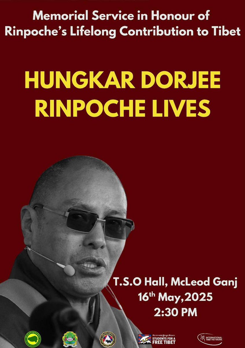 5 Tibetan NGOs will be organizing the 50th memorial services of Tulku Hungkar Dorjee Rinpoche, featuring a discussion on his contributions to preserving Tibetan culture and identity.
Date: 16th May 2025 at 2:30 PM at McLeod Ganj