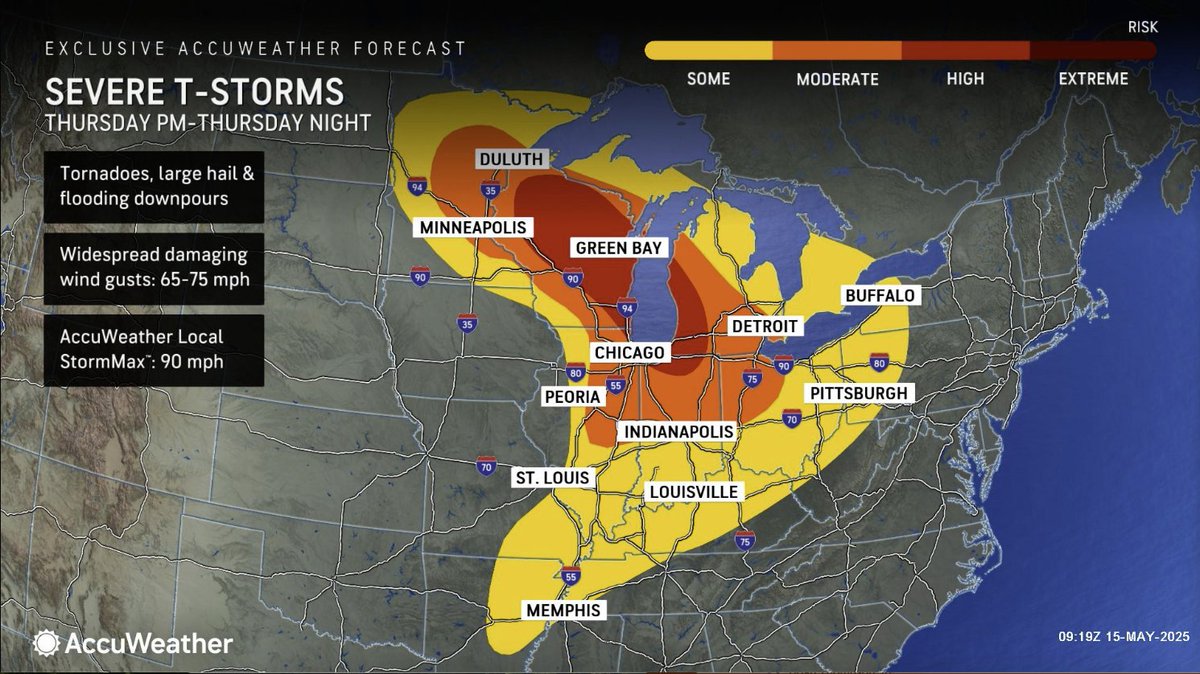 99.5 WYCD (@995wycd) on Twitter photo WEATHER <a href="/accuweather/">AccuWeather</a> Thursday ALERT
SOME STRONG THUNDERSTORMS WILL BE IN THE AREA TONIGHT. ALL OF WHICH COULD PRODUCE HEAVY RAIN, HAIL, DAMAGING WINDS AND ISOLATED TORNADOES. WEATHER <a href="/accuweather/">AccuWeather</a> Thursday ALERT
SOME STRONG THUNDERSTORMS WILL BE IN THE AREA TONIGHT. ALL OF WHICH COULD PRODUCE HEAVY RAIN, HAIL, DAMAGING WINDS AND ISOLATED TORNADOES.
