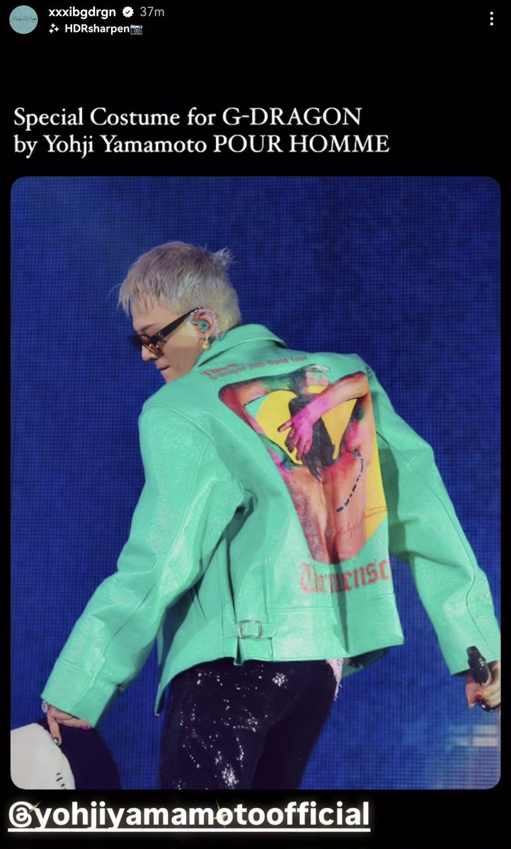 legendary designer for legendary artist G-Dragon. that's another