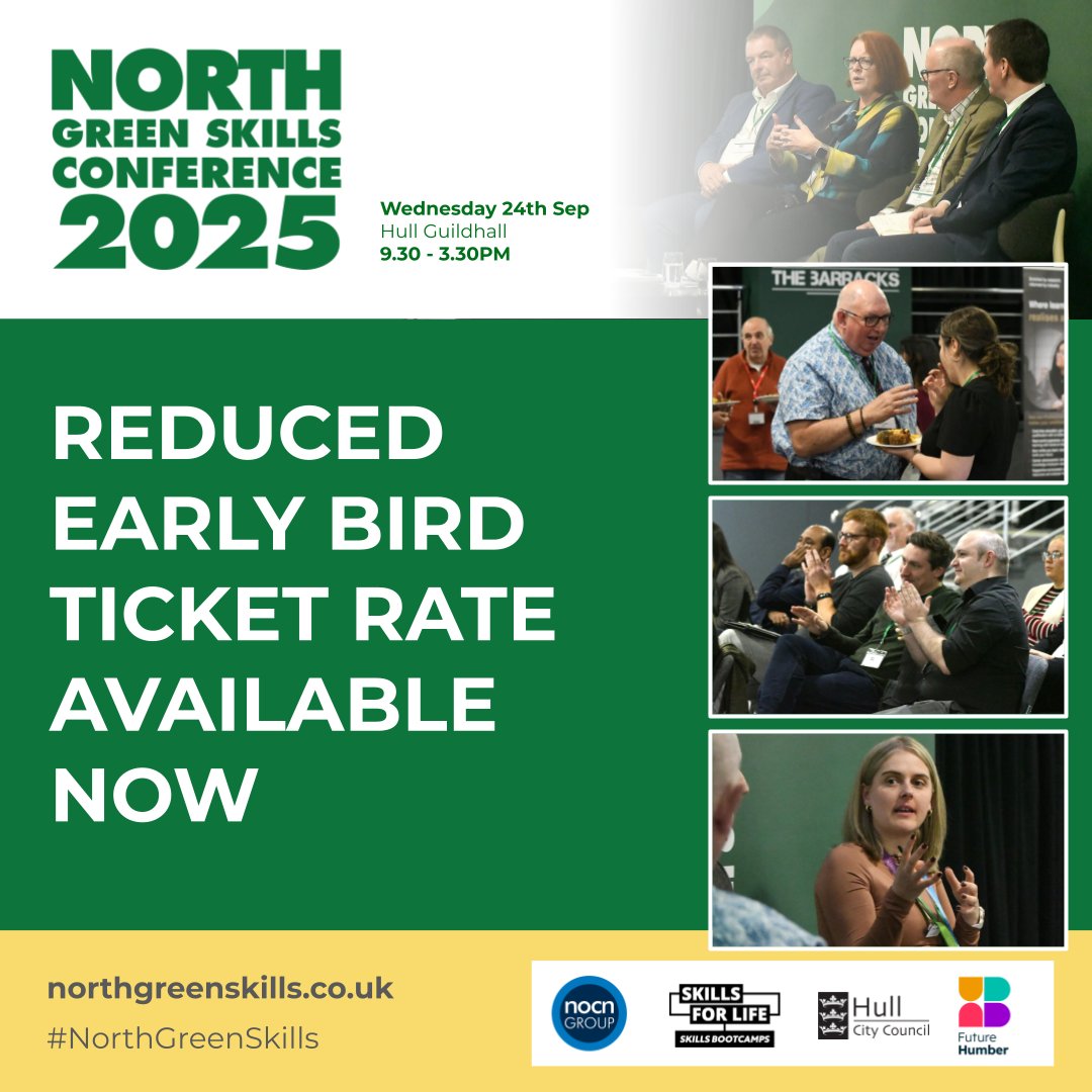 Lancashire Post (@leponline) on Twitter photo 🌍 The green economy is growing – is your workforce ready?
Join us at the North Green Skills Conference in Hull on 24 Sept!
🌱 Experts | 🤝 Collaboration | 🚀 Innovation
#GreenSkills #NetZero #Hull #Sustainability #GreenJobs
<a href="/NOCNGroup/">NOCN Group</a> <a href="/FutureHumber/">Future Humber</a> 🌍 The green economy is growing – is your workforce ready?
Join us at the North Green Skills Conference in Hull on 24 Sept!
🌱 Experts | 🤝 Collaboration | 🚀 Innovation
#GreenSkills #NetZero #Hull #Sustainability #GreenJobs
<a href="/NOCNGroup/">NOCN Group</a> <a href="/FutureHumber/">Future Humber</a>