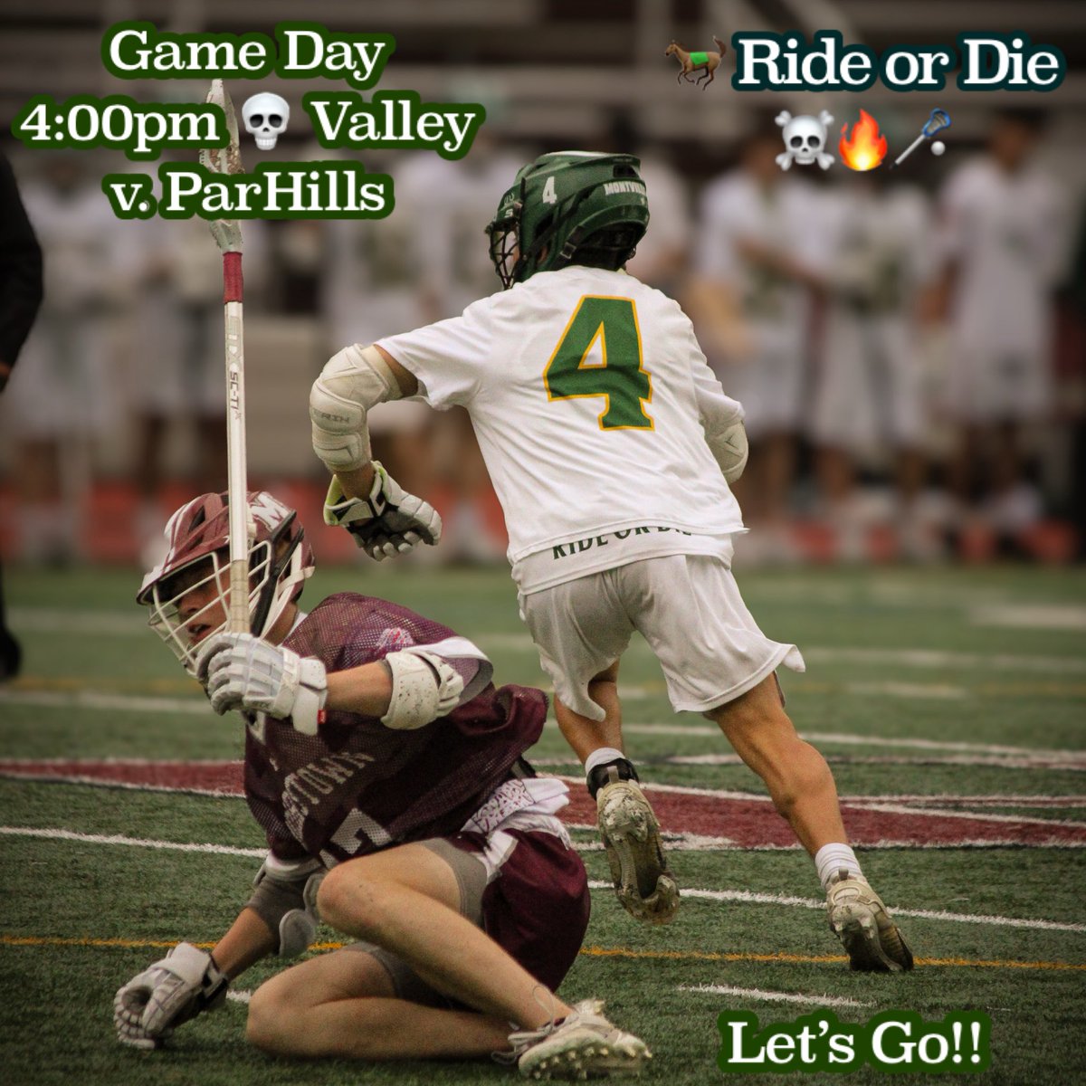 Mustangs Lacrosse (@stangslax) on Twitter photo 🐎Game Day!! Home 💀 Valley v. ParHills 4:00pm- Let’s Go - Ride or Die ☠️🔥🥍 <a href="/MTHSStampede/">THE STAMPEDE</a> <a href="/MustangsMTHS/">MTHS Athletics</a> <a href="/MTHSAthBoosters/">MontvilleAthleticBoosters</a> <a href="/bigstatesports/">Big State Sports</a> <a href="/MikeKinneyHS/">Mike Kinney</a> <a href="/MikeGurnis/">Mike Gurnis</a> <a href="/MontvilleTAP/">Montville TAP</a> <a href="/MontvilleTwpSch/">MontvilleTwpSchools</a> 🐎Game Day!! Home 💀 Valley v. ParHills 4:00pm- Let’s Go - Ride or Die ☠️🔥🥍 <a href="/MTHSStampede/">THE STAMPEDE</a> <a href="/MustangsMTHS/">MTHS Athletics</a> <a href="/MTHSAthBoosters/">MontvilleAthleticBoosters</a> <a href="/bigstatesports/">Big State Sports</a> <a href="/MikeKinneyHS/">Mike Kinney</a> <a href="/MikeGurnis/">Mike Gurnis</a> <a href="/MontvilleTAP/">Montville TAP</a> <a href="/MontvilleTwpSch/">MontvilleTwpSchools</a>