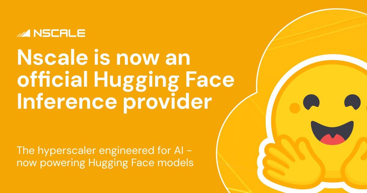 nscale_cloud's tweet image. Scaling #AI inference just got a whole lot easier.
With Nscale now integrated into @HuggingFace, you can deploy advanced models like #LLaMA4 and #Qwen3 - quickly, efficiently, and sustainably.
No complex setup. Just fast, flexible, production-ready inference.
Start today:…