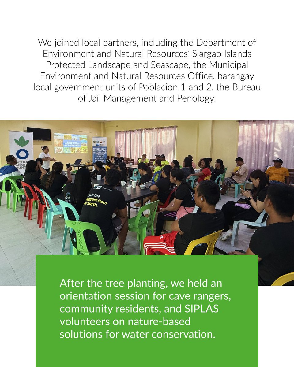 We’re supporting local communities in #Siargao as they lead efforts to protect ecosystems and build climate resilience. For #EarthMonth, our team joined partners in promoting #NatureBasedSolutions for water and environmental conservation. Learn more: tinyurl.com/y6xaupbr