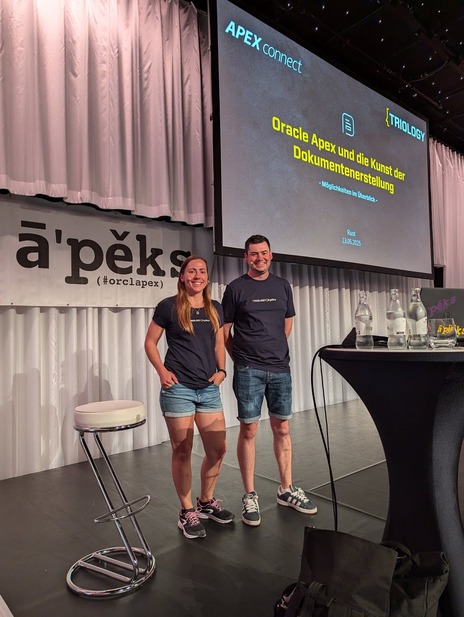 TRIOLOGY GmbH (@triology_gmbh) on Twitter photo 🎤 Jetzt im Studio: Oracle APEX und die Kunst der Dokumentenerstellung mit @alexandrawelzel und <a href="/JordanL1907/">Jordan Lee</a>! 📑💻
#apexconn25 #orclapex 🎤 Jetzt im Studio: Oracle APEX und die Kunst der Dokumentenerstellung mit @alexandrawelzel und <a href="/JordanL1907/">Jordan Lee</a>! 📑💻
#apexconn25 #orclapex