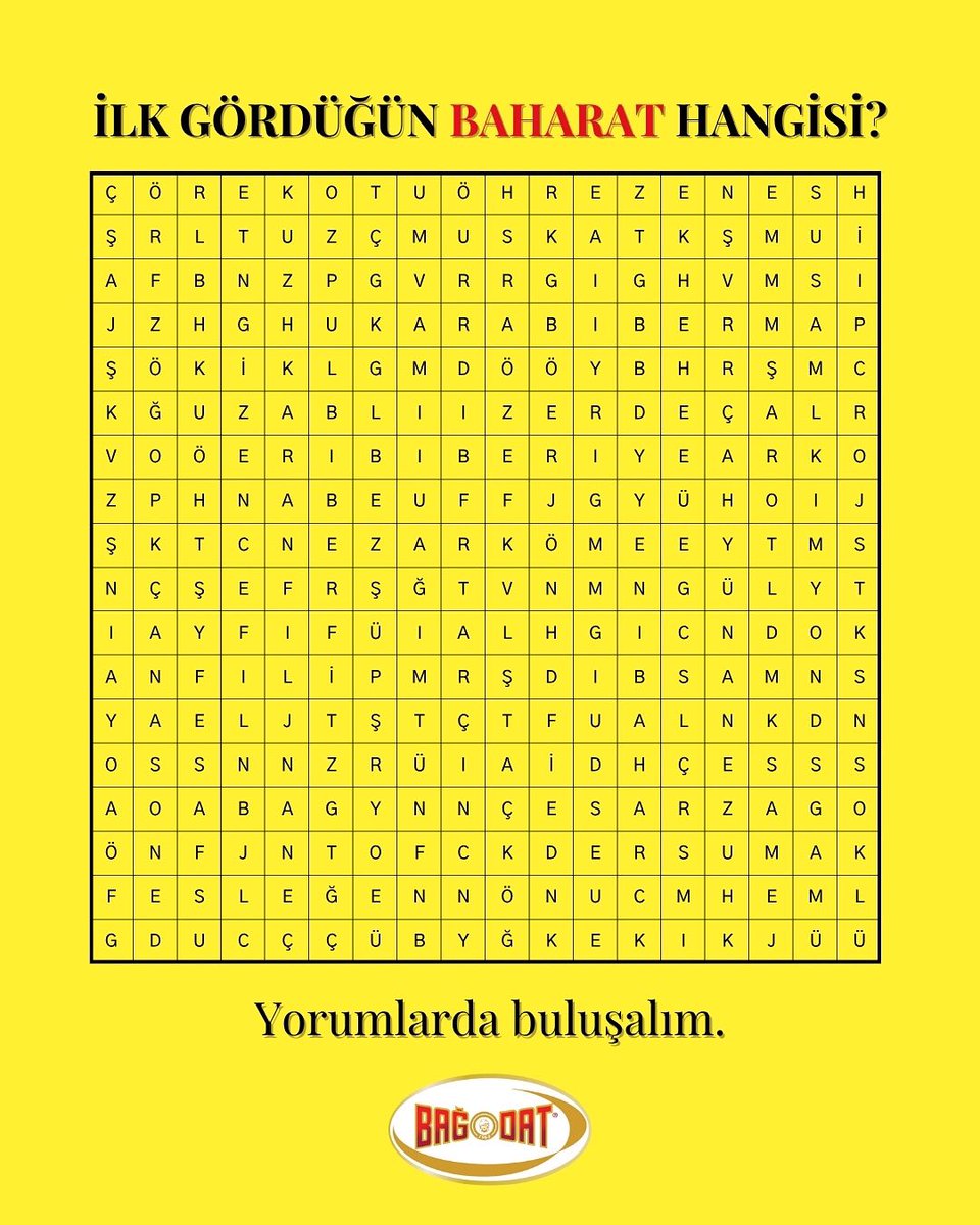 👀 İlk Gördüğün Baharat Hangisi?

Baharatlar karakter gibidir… Her biri farklı tat, farklı ruh taşır!
Ekrana bak, ilk gözüne çarpan baharatı seç ve yorumlarda bizimle paylaş!🧡

#BağdatBaharat #BaharatGibiHayat #LezzetinKahramanı #BaharatTesti