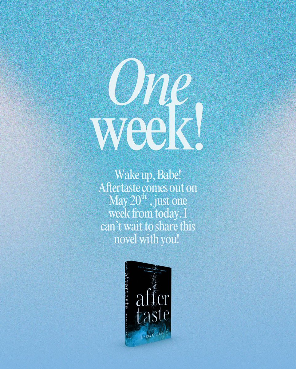 Daria Lavelle (@darlavelle) on Twitter photo On May 20th, AFTERTASTE will be out in the US with <a href="/SimonBooks/">Simon & Schuster</a> and <a href="/SimonAudio/">Simon & Schuster Audio</a> !!! Cannot wait for this magic to be in your hands at last! #books #publishing #authorcommunity On May 20th, AFTERTASTE will be out in the US with <a href="/SimonBooks/">Simon & Schuster</a> and <a href="/SimonAudio/">Simon & Schuster Audio</a> !!! Cannot wait for this magic to be in your hands at last! #books #publishing #authorcommunity