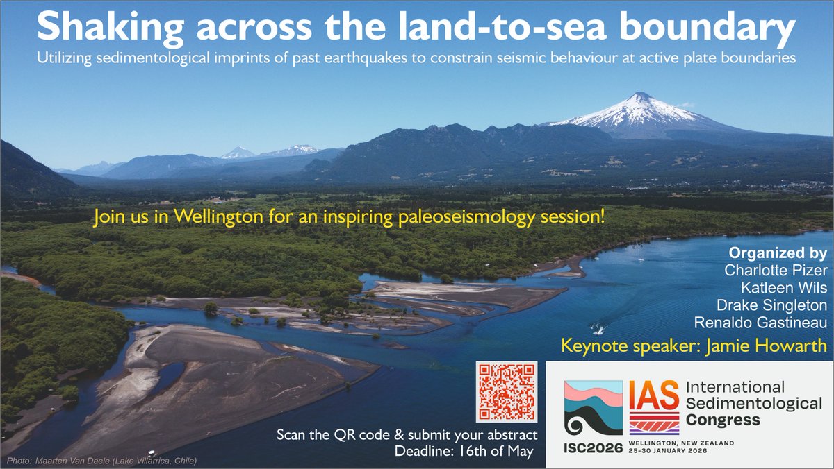 📢⌛Reminder: Still a week to submit your abstract to our session "Shaking across the land-to-sea boundary" at #ISC2026 and join us in #NewZealand. 

confer.co.nz/isc2026/other/