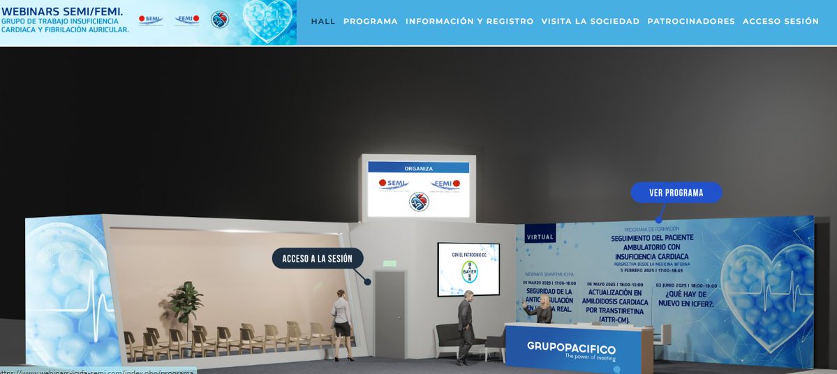Sociedad Española de Medicina Interna (SEMI) (@sociedad_semi) on Twitter photo 📢Seminario web ¿Qué hay de nuevo en ICFEr? del GT <a href="/IcyfaSemi/">@ICyFA-SEMI</a>
🗓️ 3 de junio, de 18:00 a 19:00 horas
🔗Programa e inscripciones: webinars-icyfa-semi.com/index.php
👉Con patrocinio de <a href="/BayerEspana/">Bayer España</a>
#MedicinaInterna 📢Seminario web ¿Qué hay de nuevo en ICFEr? del GT <a href="/IcyfaSemi/">@ICyFA-SEMI</a>
🗓️ 3 de junio, de 18:00 a 19:00 horas
🔗Programa e inscripciones: webinars-icyfa-semi.com/index.php
👉Con patrocinio de <a href="/BayerEspana/">Bayer España</a>
#MedicinaInterna