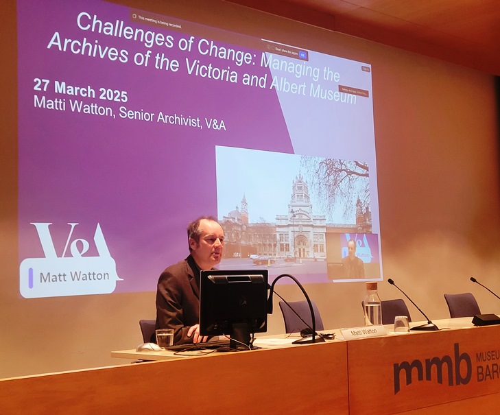 From today we will be publishing the videos on youtube of the presentations and experiences presented at the #10jammb. Now you can enjoy Matti Watton: "Challenges of Change: Managing the Archives of the Victoria and Albert Museum". <a href="/V_and_A/">V&A</a>  

Youtube: youtube.com/watch?v=w_gckU…