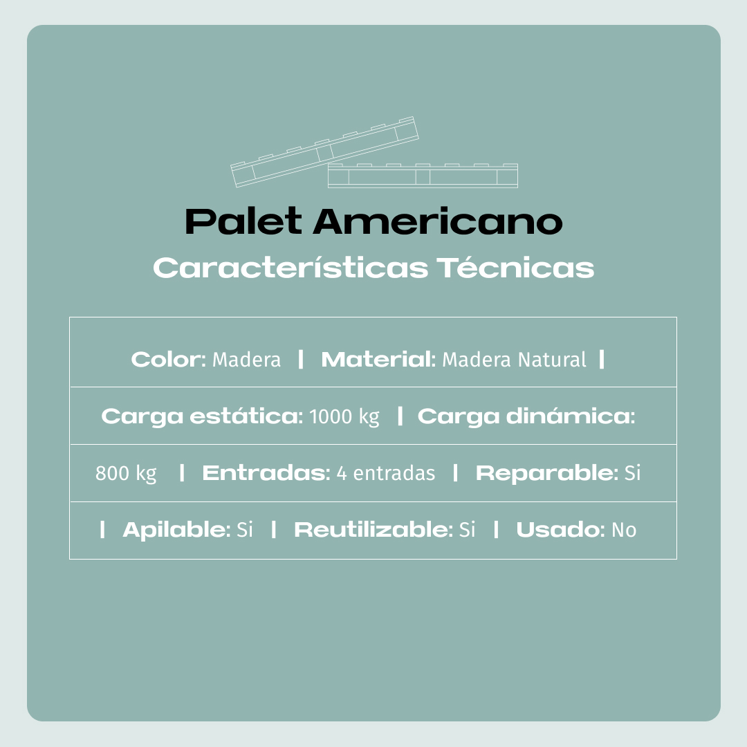 Los palets americanos están diseñados con unas medidas de 1000x1200 mm y se utilizan para exportaciones a Estados Unidos y Japón. Garantizando estabilidad y eficiencia en cada envío.

▶️ ¡Contacta con nosotros!
🌐 itepal.com/palet-american…
.
.
#Itepal #PaletsAmericanos #Logística
