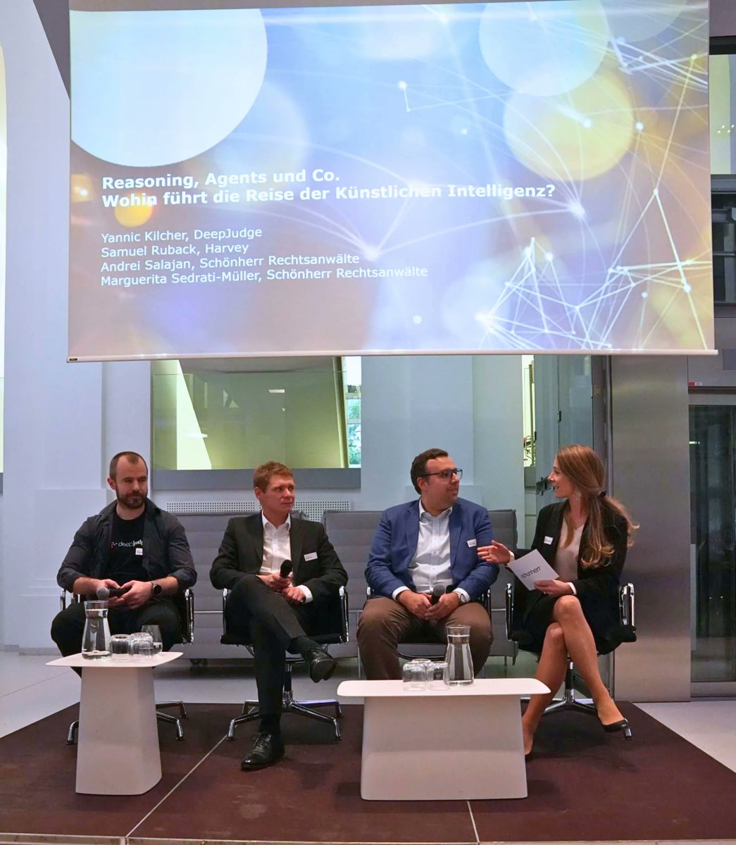 At Schoenherr’s Tech Night, our CTO joined experts from Harvey &amp; Schoenherr to talk about the shift from prompts to AI agents that reason and act. At DeepJudge, we're making it real—with secure search + customizable workflows.

👉deepjudge.ai/request-demo