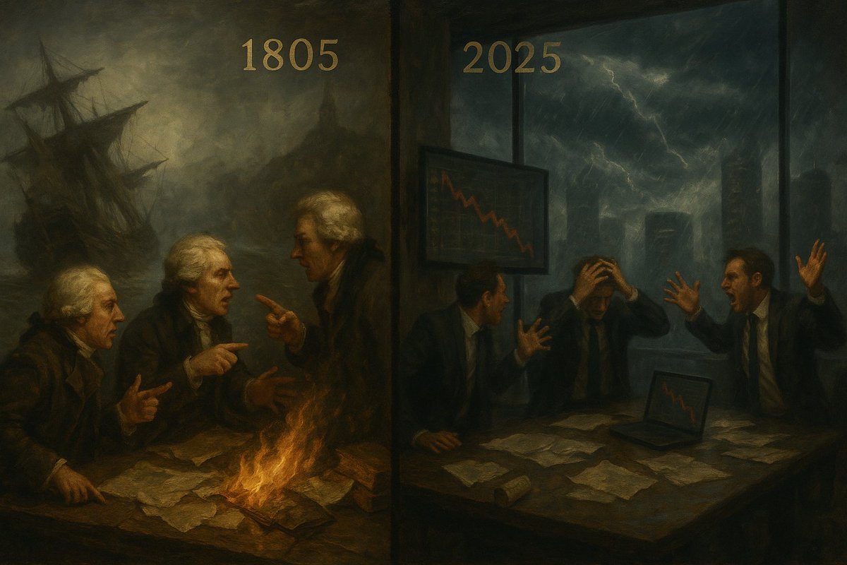 DarielVortex's tweet image. Han pasado dos siglos y el timón sigue en manos de necios. La pólvora cambió de forma, pero no de propósito. Nada funciona como debiera… porque nunca lo hizo. El mundo no está roto: fue forjado por los que no saben. 
— Dariel Vortex, mayo de 1805