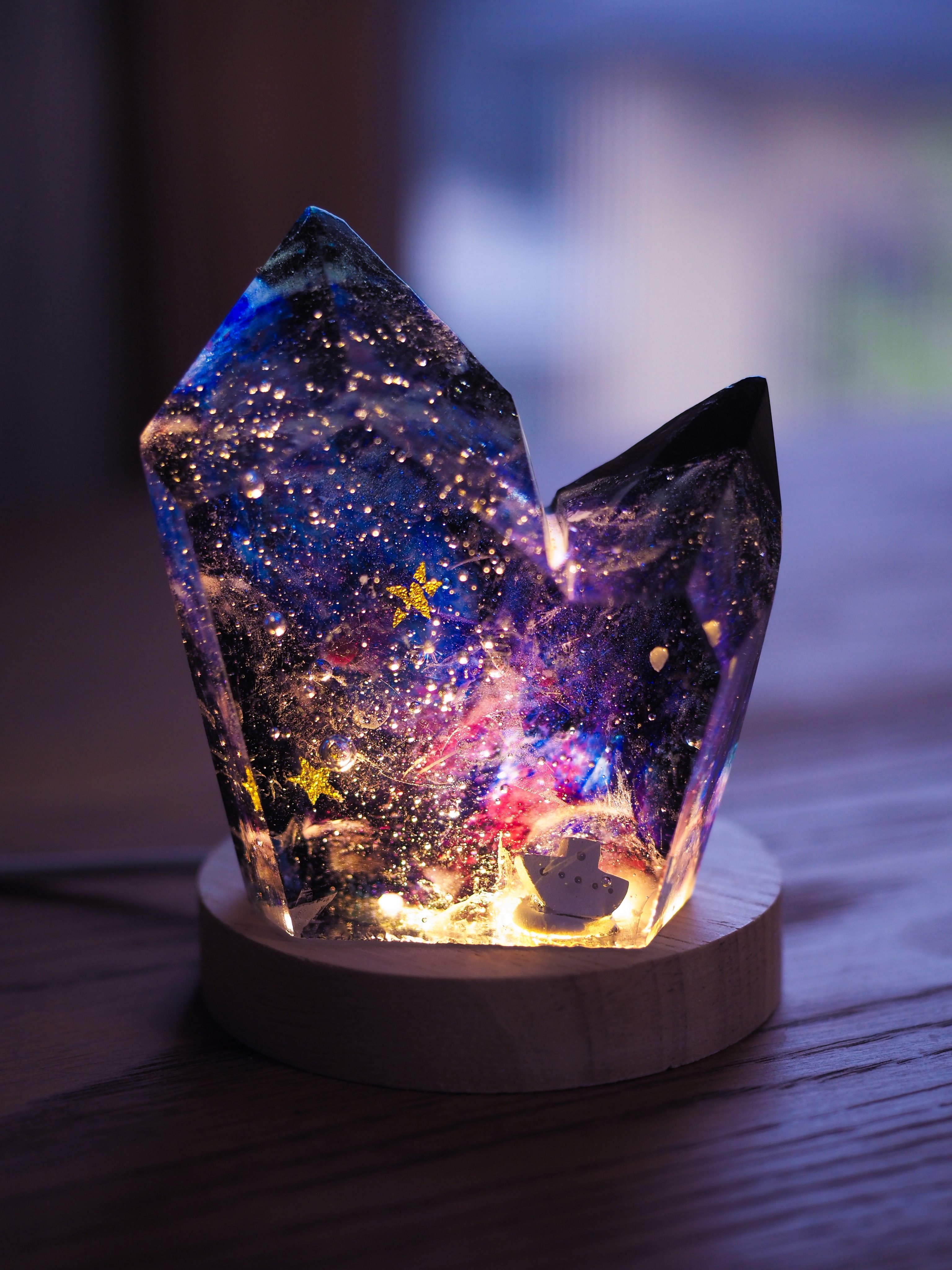 コロロ硝子 koloroglass ガラス作家 ガラス 記憶のまち 夜