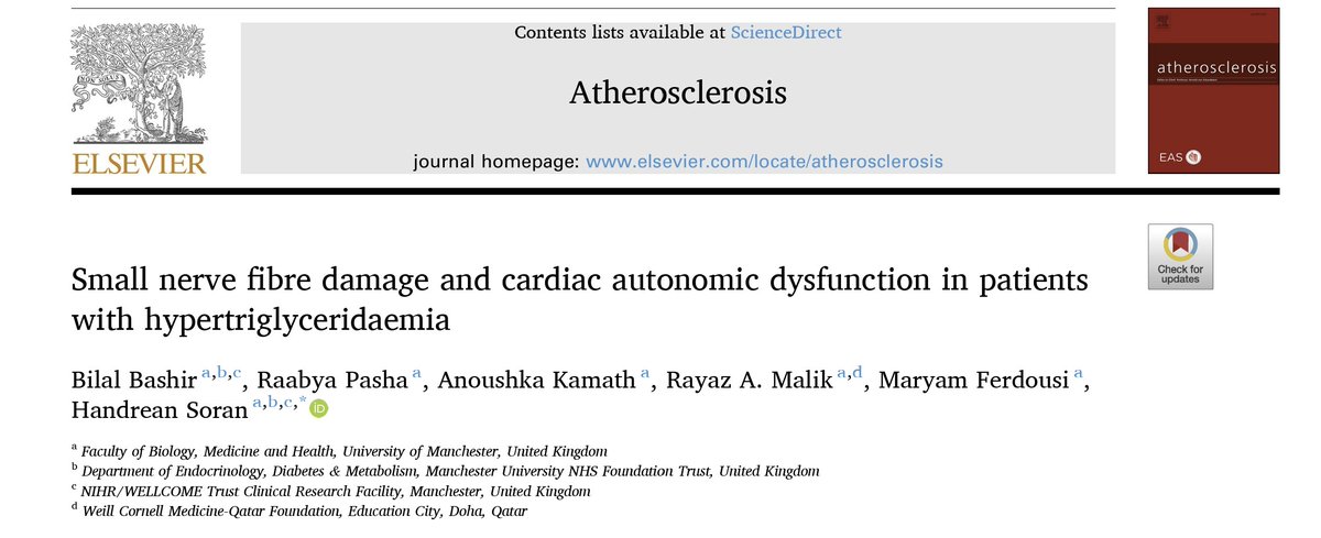 Our latest work shows that hypertriglyceridaemia alone can cause small fibre neuropathy and cardiac autonomic dysfunction.

doi.org/10.1016/j.athe…

<a href="/MFT_MRI/">Manchester Royal Infirmary</a> <a href="/MFTnhs/">MFT NHS</a> <a href="/heartukcharity/">HEART UK</a>