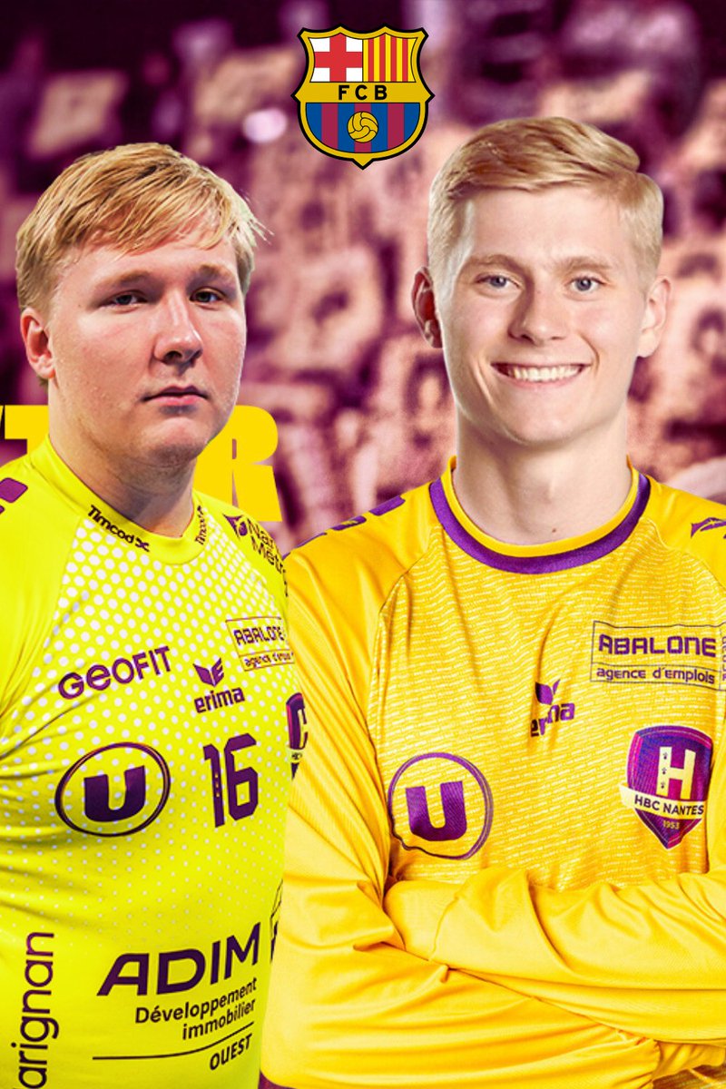 Viktor Hallgrímsson rejoint Barcelone et fera la paire avec Emil Nielsen l'an prochain🔥

Deux anciens nantais formeront donc la paire du Barça l'an prochain 👏

ℹ️2022 : Départ de Nielsen au Barça et arrivée d'Hallgrimsson à Nantes

<a href="/HBCNantes/">HBCNantes</a>  <a href="/FCBhandbol/">Barça Handbol</a>
