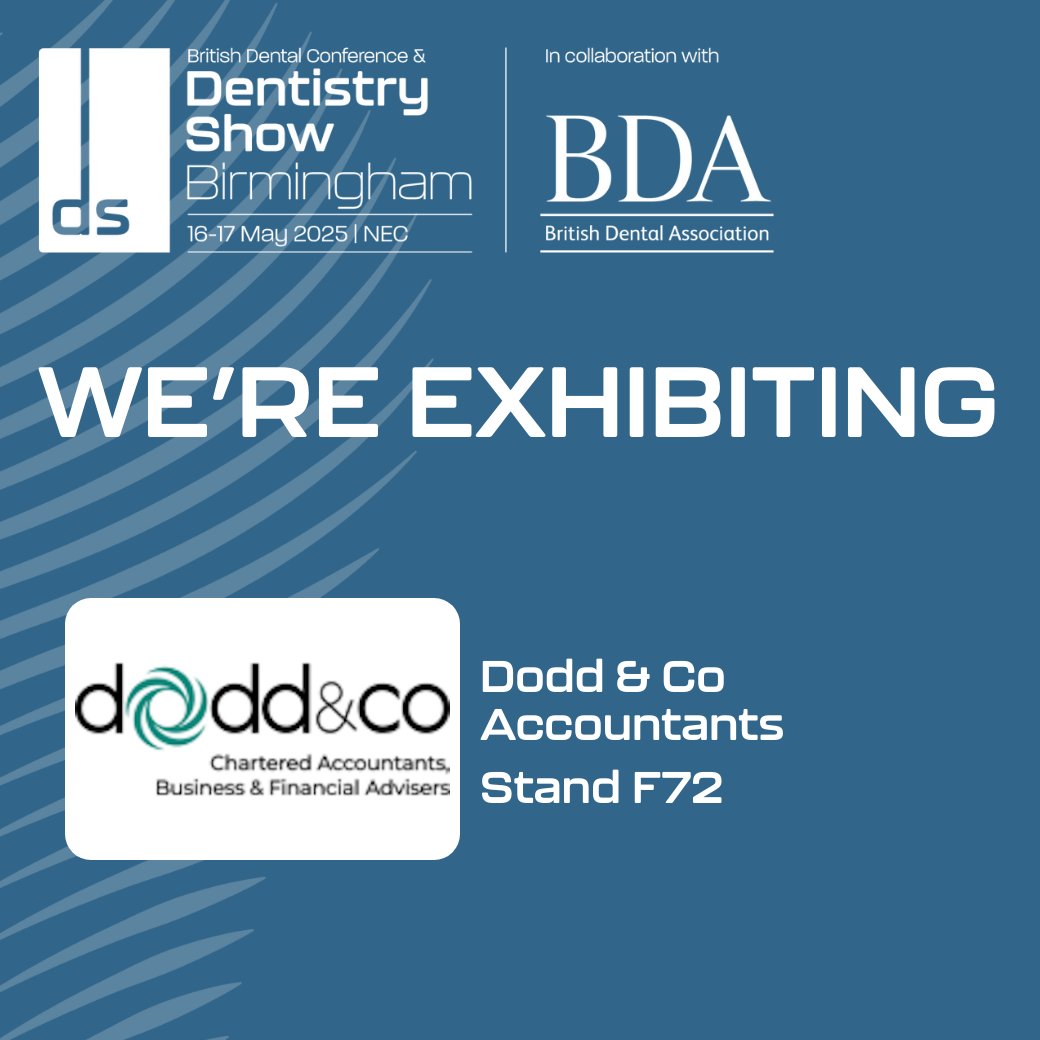 Dodd Accountants (@doddaccountants) on Twitter photo The dental team are heading down to Birmingham this Friday and Saturday to exhibit at the <a href="/dentistryshowCS/">Dentistry Show</a>. <a href="/Heidi__Marshall/">Heidi Marshall</a> is also one of the speakers on their fantastic conference programme - check it out if you're going - we'll be on Stand F72. The dental team are heading down to Birmingham this Friday and Saturday to exhibit at the <a href="/dentistryshowCS/">Dentistry Show</a>. <a href="/Heidi__Marshall/">Heidi Marshall</a> is also one of the speakers on their fantastic conference programme - check it out if you're going - we'll be on Stand F72.